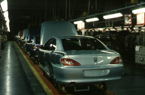 Production de la peugeot 406 coupé